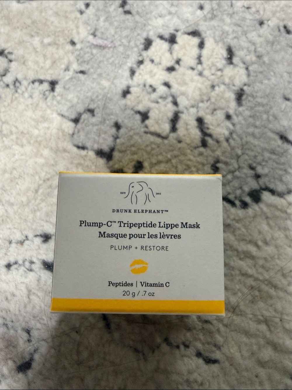 Drunk Elephant Plump‑C Tripeptide Lippe Mask — Yellow Accent